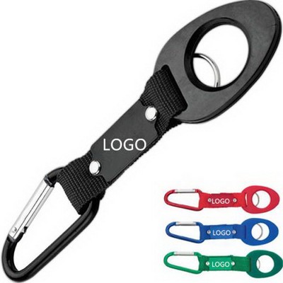 Camouflage Carabiner w/Water Bottle Holder